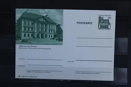 [Ansichtskarte] Lauingen, Bildpostkarte der Bundespost 1966. 