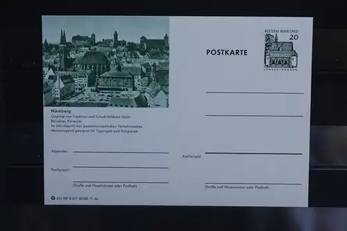 [Ansichtskarte] Nürnberg, Bildpostkarte der Bundespost 1966. 