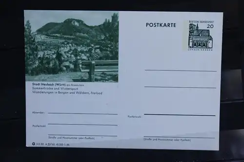 [Ansichtskarte] Stadt Heubach, Bildpostkarte der Bundespost 1966. 