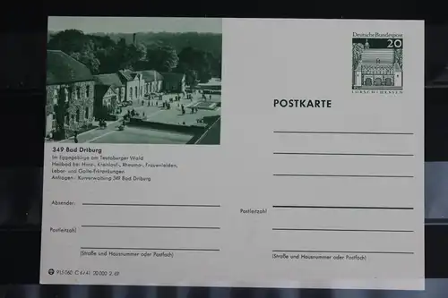 [Ansichtskarte] Bad Driburg, Bildpostkarte der Bundespost 1969. 