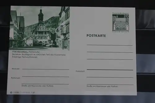 [Ansichtskarte] Künzelsau, Bildpostkarte der Bundespost 1969. 