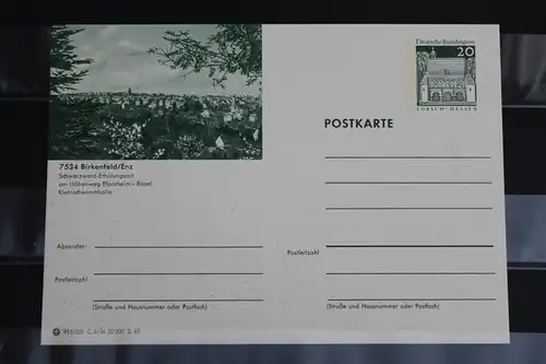 [Ansichtskarte] Birkenfeld, Bildpostkarte der Bundespost 1969. 