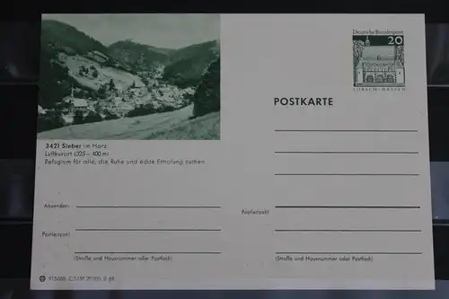 [Ansichtskarte] Sieber, Bildpostkarte der Bundespost 1969. 