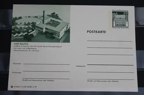 [Ansichtskarte] Bad Orb, Bildpostkarte der Bundespost 1969. 