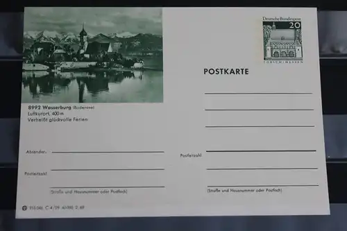 [Ansichtskarte] Wasserburg, Bildpostkarte der Bundespost 1969. 