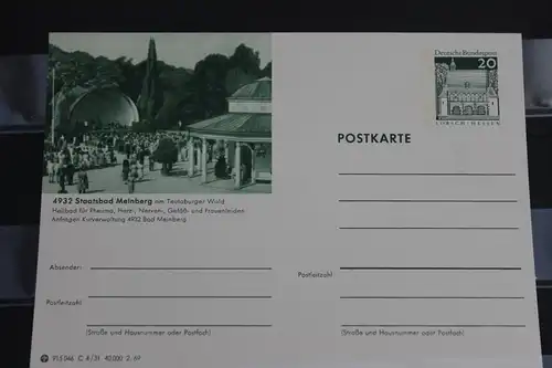 [Ansichtskarte] Staatsbad Meinberg, Bildpostkarte der Bundespost 1969. 
