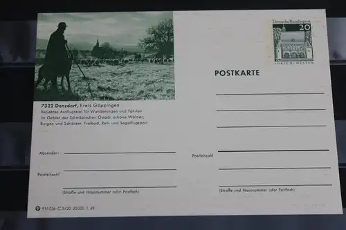 [Ansichtskarte] Donzdorf, Bildpostkarte der Bundespost 1969. 