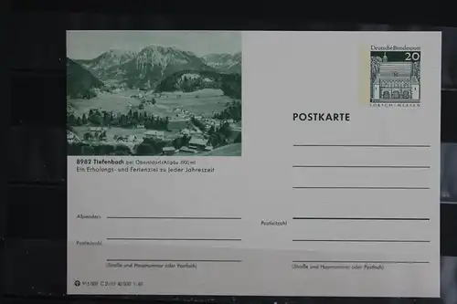 [Ansichtskarte] Tiefenbach,  Bildpostkarte der Bundespost 1969. 