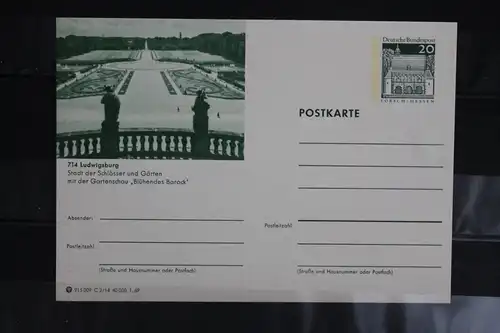 [Ansichtskarte] Ludwigsburg,  Bildpostkarte der Bundespost 1969. 