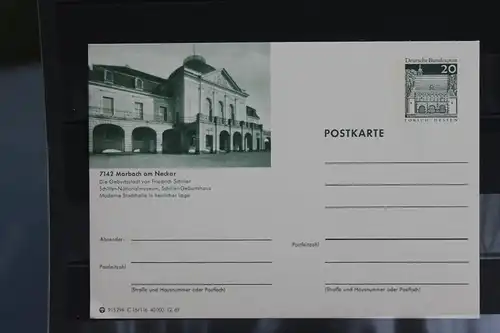 [Ansichtskarte] Marbach, Bildpostkarte der Bundespost 1969. 