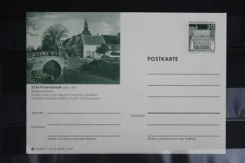 [Ansichtskarte] Friedrichstadt, Bildpostkarte der Bundespost 1969. 