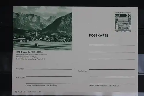 [Ansichtskarte] Oberstdorf, Bildpostkarte der Bundespost 1969. 