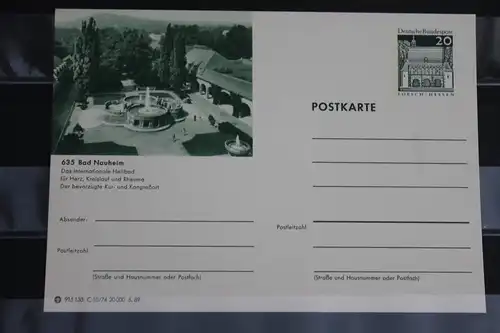 [Ansichtskarte] Bad Nauheim, Bildpostkarte der Bundespost 1969. 