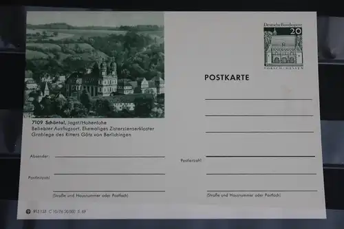 [Ansichtskarte] Schöntal,  Bildpostkarte der Bundespost 1969. 