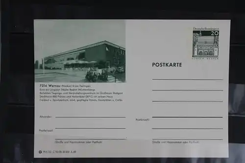 [Ansichtskarte] Wernau,  Bildpostkarte der Bundespost 1969. 