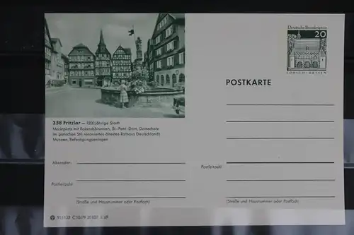 [Ansichtskarte] Fritzlar,  Bildpostkarte der Bundespost 1969. 