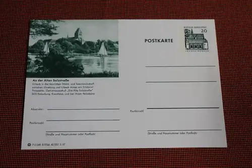 [Ansichtskarte] Ratzeburg,  An der alten Salzstraße,  Bildpostkarte der Bundespost 1967. 