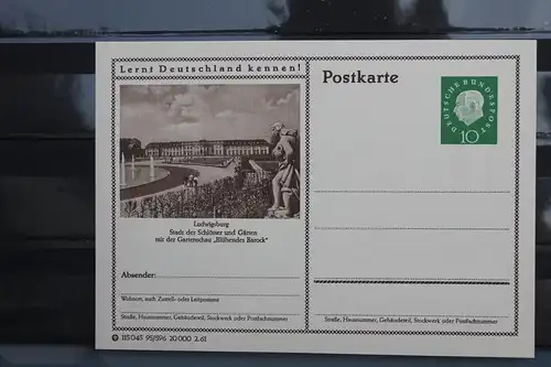 [Ansichtskarte] Ludwigsburg,  Bildpostkarte der Bundespost 1961. 
