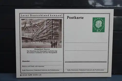 [Ansichtskarte] Hannover,  Bildpostkarte der Bundespost 1961. 