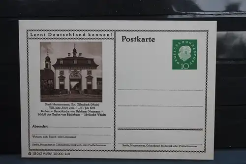 [Ansichtskarte] Heusenstamm,  Bildpostkarte der Bundespost 1961. 