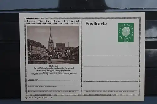 [Ansichtskarte] Duderstadt,  Bildpostkarte der Bundespost 1961. 