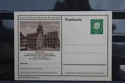 [Ansichtskarte] Alsfeld,  Bildpostkarte der Bundespost 1961. 