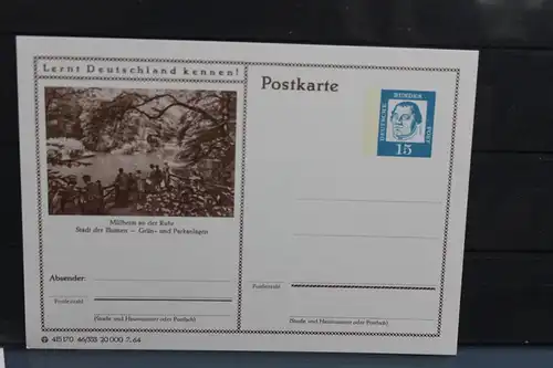 [Ansichtskarte] Mülheim,  Bildpostkarte der Bundespost 1964. 