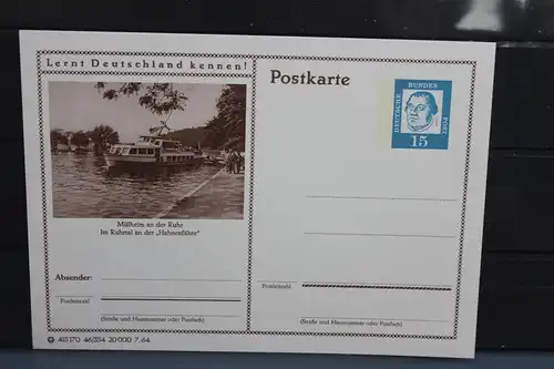 [Ansichtskarte] Mülheim,  Bildpostkarte der Bundespost 1964. 