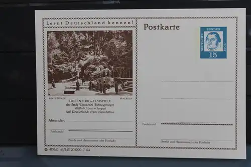 [Ansichtskarte] Wunsiedel,  Bildpostkarte der Bundespost 1964. 