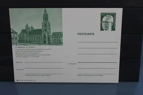 [Ansichtskarte] Heilbronn,  Bildpostkarte der Bundespost 1972. 