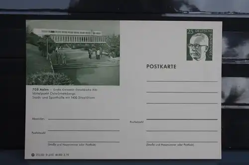 [Ansichtskarte] Aalen,  Bildpostkarte der Bundespost 1972. 