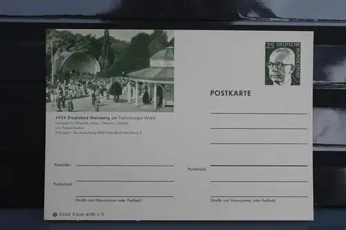 [Ansichtskarte] Meinberg,  Bildpostkarte der Bundespost 1972. 