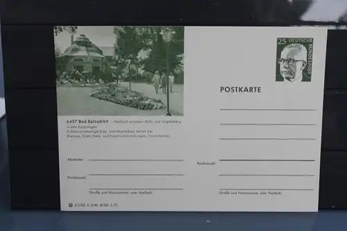 [Ansichtskarte] Bad Salzschlirf,  Bildpostkarte der Bundespost 1972. 