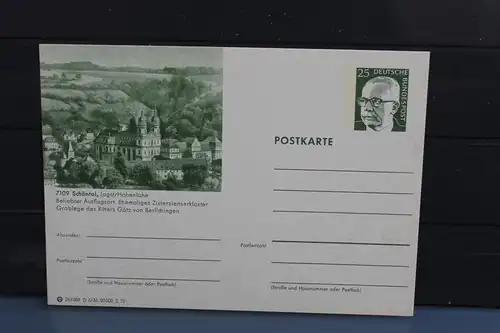 [Ansichtskarte] Schöntal,  Bildpostkarte der Bundespost 1972. 