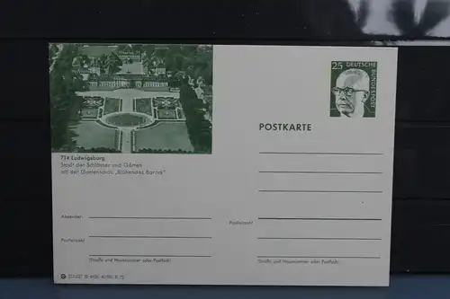 [Ansichtskarte] Ludwigsburg,  Bildpostkarte der Bundespost 1972. 