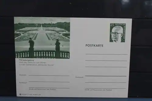 [Ansichtskarte] Ludwigsburg,  Bildpostkarte der Bundespost 1972. 