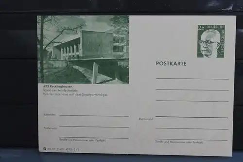 [Ansichtskarte] Recklinghausen, Bildpostkarte der Bundespost 1972. 