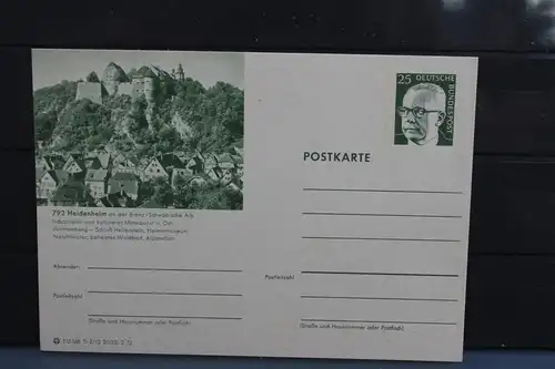 [Ansichtskarte] Heidenheim, Bildpostkarte der Bundespost 1972. 