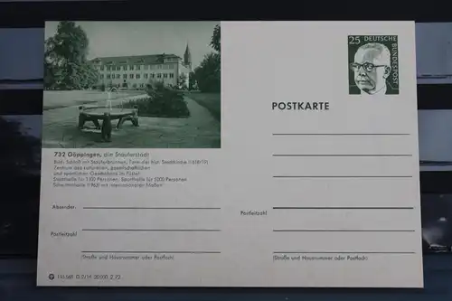 [Ansichtskarte] Göppingen, Bildpostkarte der Bundespost 1972. 