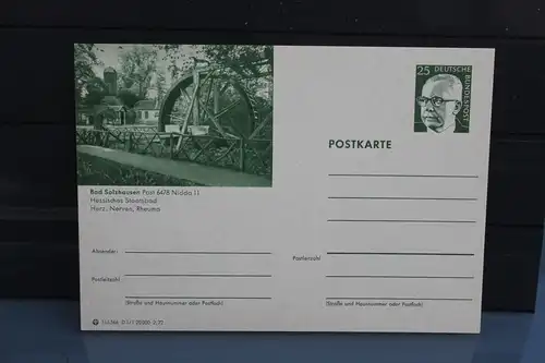 [Ansichtskarte] Bad Salzhausen, Bildpostkarte der Bundespost 1972. 