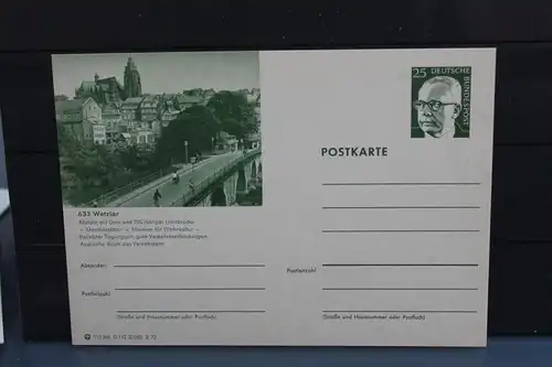 [Ansichtskarte] Wetzlar,  Bildpostkarte der Bundespost 1972. 