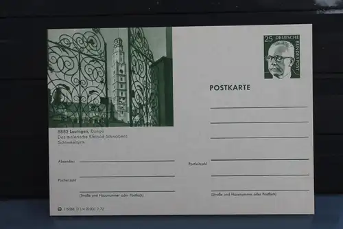 [Ansichtskarte] Lauingen,  Bildpostkarte der Bundespost 1972. 