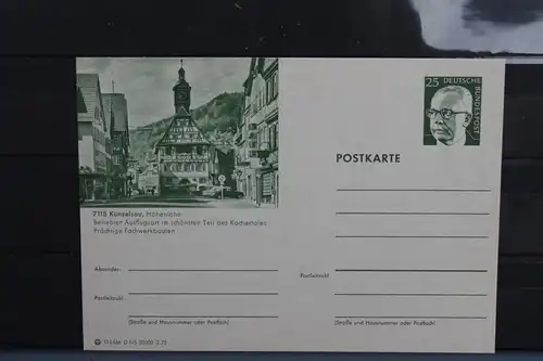 [Ansichtskarte] Künzelsau,  Bildpostkarte der Bundespost 1972. 