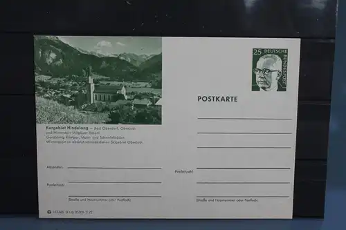 [Ansichtskarte] Hindelang,  Bildpostkarte der Bundespost 1972. 