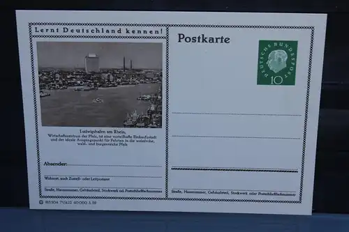 [Ansichtskarte] Ludwigshafen,  Bildpostkarte der Bundespost 1959. 