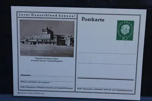 [Ansichtskarte] Frankfurt; Flughafen,  Bildpostkarte der Bundespost 1959. 