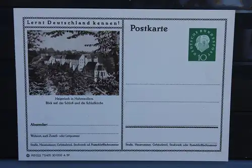 [Ansichtskarte] Haigerloch, Bildpostkarte der Bundespost 1959. 