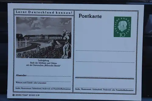 [Ansichtskarte] Ludwigsburg, Bildpostkarte der Bundespost 1959. 