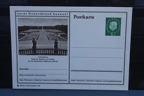 [Ansichtskarte] Ludwigsburg, Bildpostkarte der Bundespost 1959. 