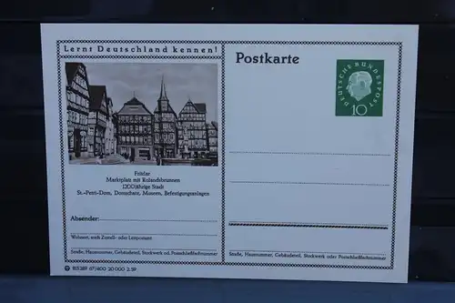 [Ansichtskarte] Fritzlar,  Bildpostkarte der Bundespost 1959. 